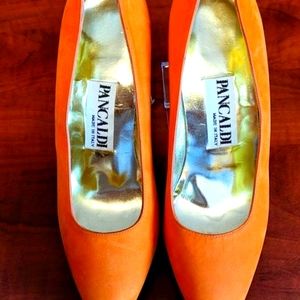 NEW Pancaldi Orange Pumps